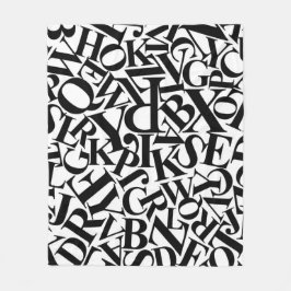 Cobertor De Velo Letras alfabéticas