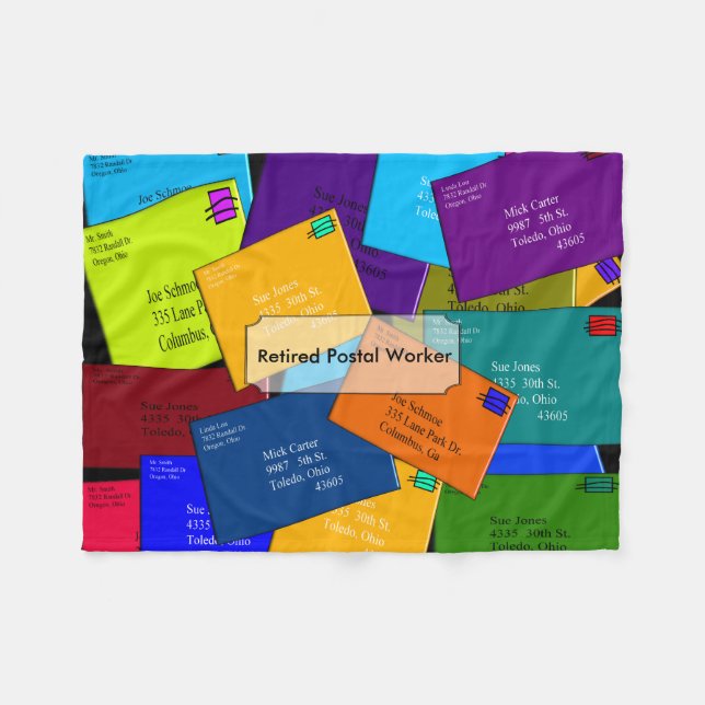 Cobertor De Velo Letras aposentadas da cobertura do velo do (Frente (Horizontal))