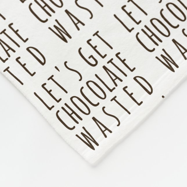 Cobertor De Velo Let's Get Chocolate Wasted Chocoholic Natural (Quina)