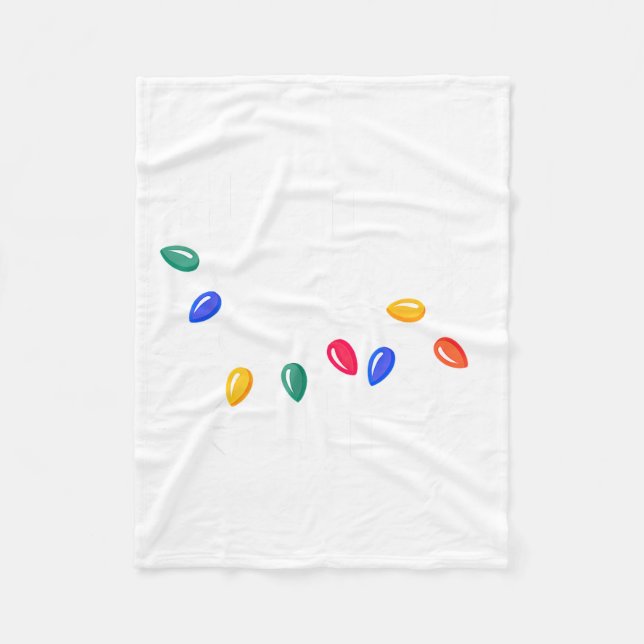 Cobertor De Velo Let's Get Lit Christmas Lights  (Frente)