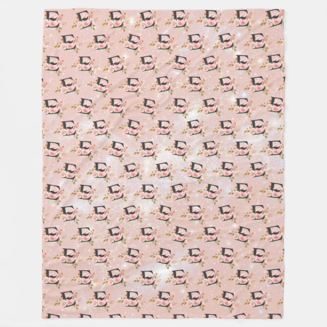 Cobertor De Velo Letter E Fleece Blanket (Frente)