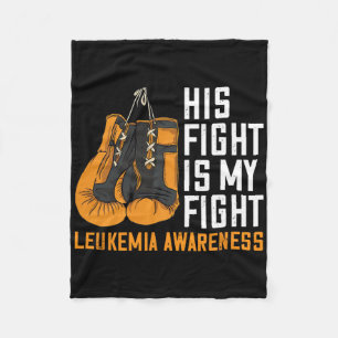 Cobertor De Velo Leucemia Minha Luta Boxando Laranja Leucemia Aw