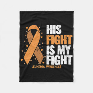 Cobertor De Velo Leukemia Awareness His Fight Is My Fight Leukemia