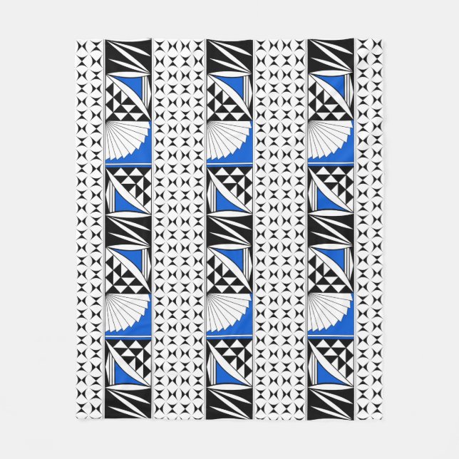 Cobertor De Velo Levantamento nativo do sudoeste em azul (Frente)