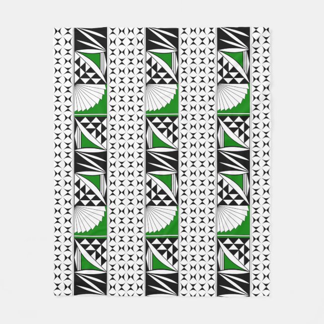Cobertor De Velo Levantamento nativo sudoeste em verde (Frente)