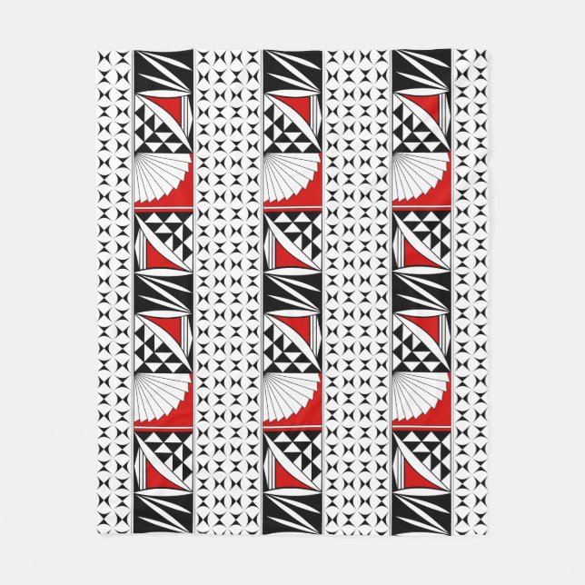 Cobertor De Velo Levantamento nativo sudoeste em vermelho (Frente)