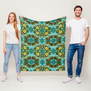 Cobertor De Velo Leve Aqua Magnolia Winter Fleece Blanket