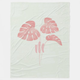 Cobertor De Velo Leve Cor Rosa Deixa O Monograma De Folheto