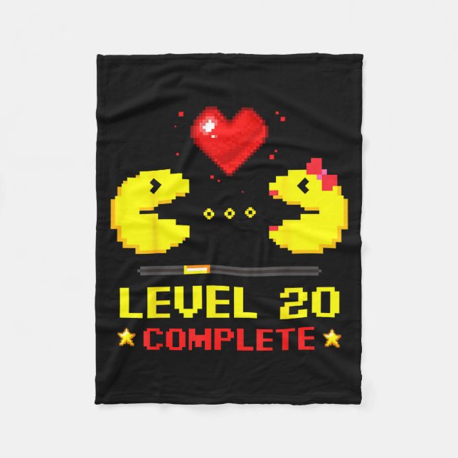 Cobertor De Velo Level 20 Complete Gamers 20th Wedding Anniversary  (Frente)