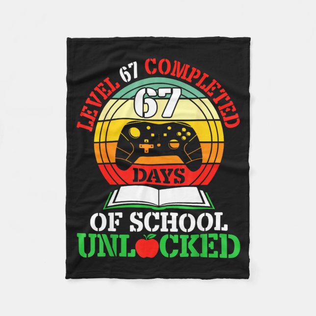 Cobertor De Velo Level 67 Completed Days Of School Unlocked Gamer S (Frente)