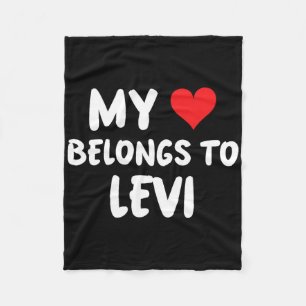 Cobertor De Velo Levi - Meu Coração Pertence a Levi - Amor