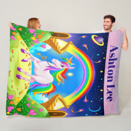 Cobertor De Velo Lg Unicorn Fleece Blanket