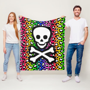 Cobertor De Velo LGBT Arco-Íris Jolly Roger Pirate Skull