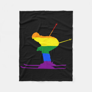 Cobertor De Velo Lgbt Sinalizador Arco-Íris Esquiar Skier Ski Orgul