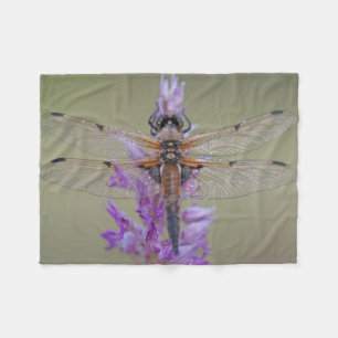 Cobertor De Velo Libélula na flor