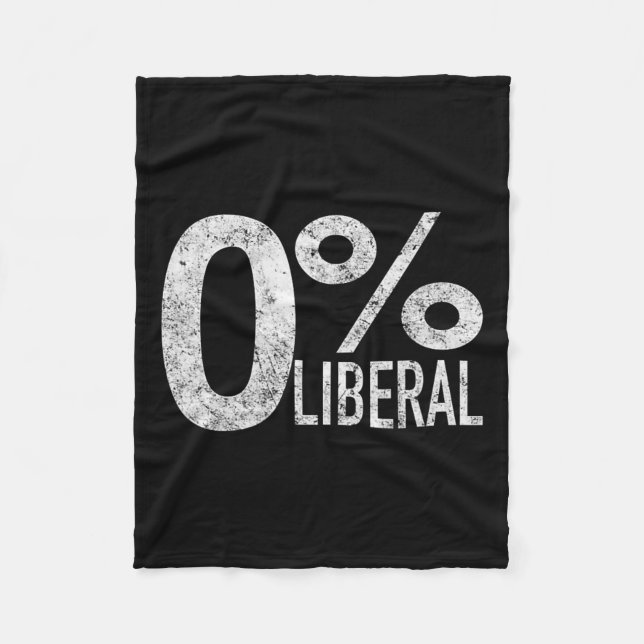 Cobertor De Velo Liberal Democrata Zero Percent Liberal Pro Trump (Frente)