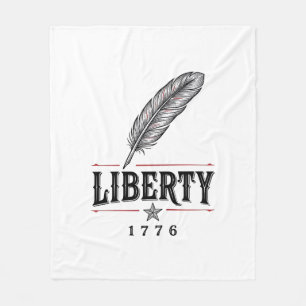 Cobertor De Velo Liberdade 1776 Desenho Vetorial de Pena Patriótica