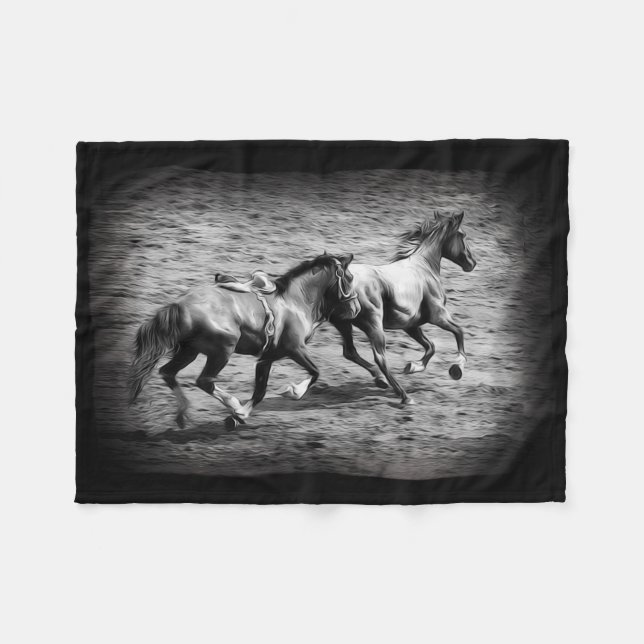 Cobertor De Velo Liberdade - Folha de Arte Equina (Frente (Horizontal))