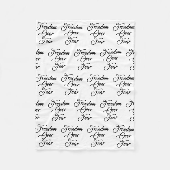 Cobertor De Velo Liberdade sobre o medo (Frente)