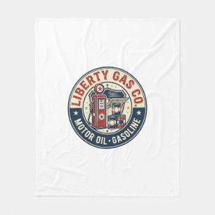 Cobertor De Velo Liberty Gas Co Patriótico Estação de Gasolina Patr
