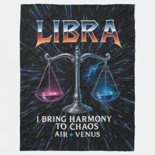 Cobertor De Velo Libra Zodiac anos 80 Rocha Banda Inspirada Astrolo