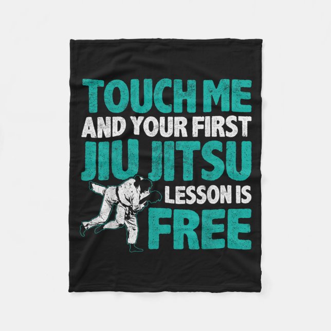 Cobertor De Velo Lição de Jiu Jitsu Ft é engraçada humor (Frente)