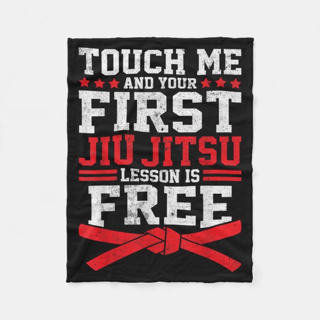Cobertor De Velo Lição de Jiu-Jitsu Ft é engraçado humor (Frente)