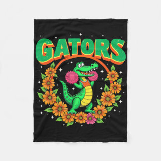 Cobertor De Velo Liderança de Torcida Gator Floral Retro Ck Para Es