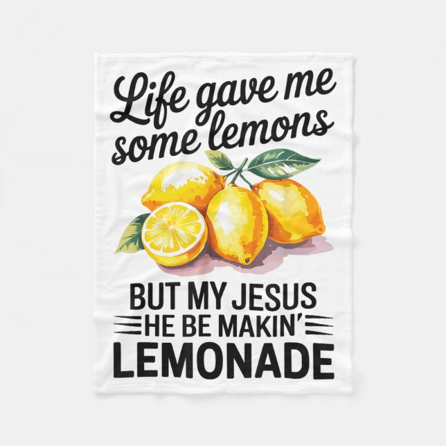 Cobertor De Velo Life Gave Me Some Lemons But My Jesus Christian Le (Frente)