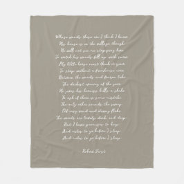 Cobertor De Velo Light Brown Custom Poem Song Lyric Quote 