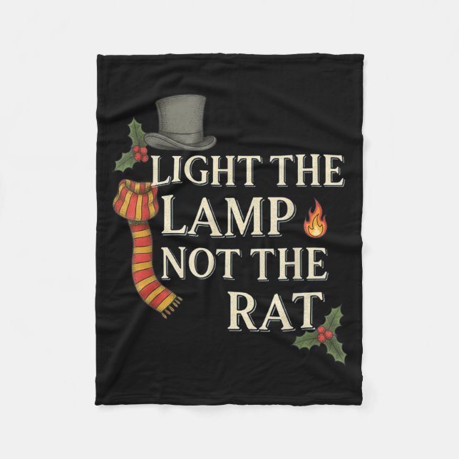 Cobertor De Velo Light The Lamp Not The Rat Christmas Funny Novelty (Frente)