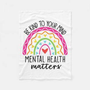 Cobertor De Velo Ligue Para Sua Mente Leopardo Rainbow Mental Healt