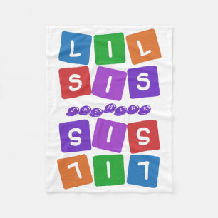 Cobertor De Velo Lil Sis nome personalizado fleece blanket