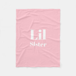 Cobertor De Velo Lil Sister Pink White Girl