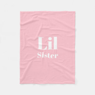 Cobertor De Velo Lil Sister Pink White Girl