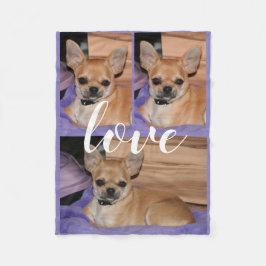 Cobertor De Velo Lilac Chihuahua Love Foto Fleece Blanket