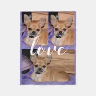 Cobertor De Velo Lilac Chihuahua Love Foto Fleece Blanket