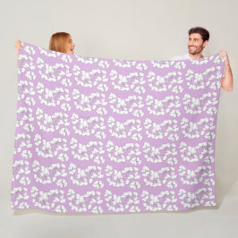 Cobertor De Velo Lilac Ginkgo Biloba Fleece Blanket