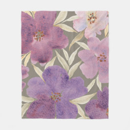 Cobertor De Velo Lilacs on watercolor green background