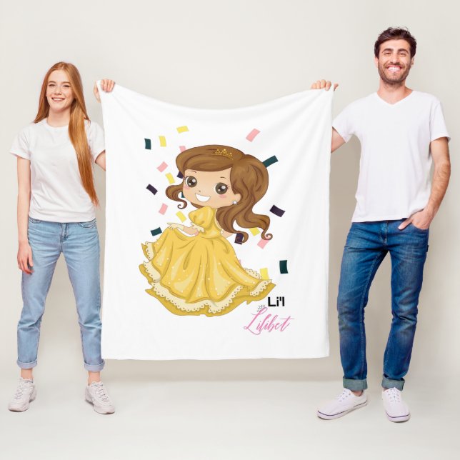 Cobertor De Velo Lilibet Nomeada Ouro Princesa Garota Presente (In Situ)