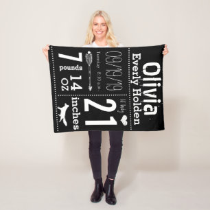 Cobertor De Velo Lil'Lady Fox Any Color Baby Birth Stats