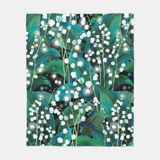 Cobertor De Velo Lily of the valley. Seamless background pattern (Frente)