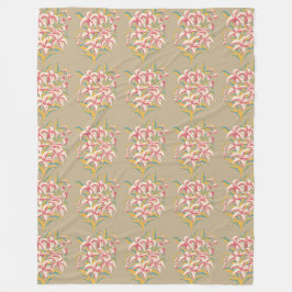 Cobertor De Velo Lily Pattern Repetindo Motif