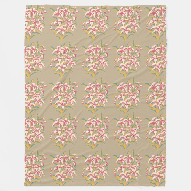 Cobertor De Velo Lily Pattern Repetindo Motif (Frente)