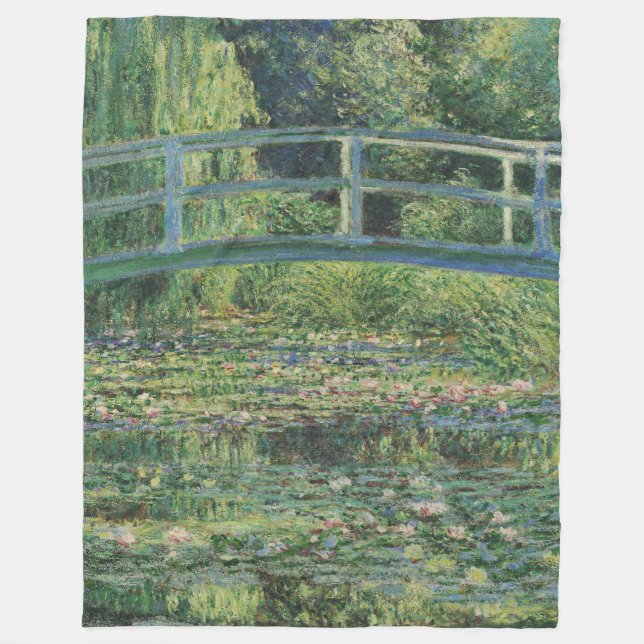 Cobertor De Velo Lily Pond, Painting Oil Landscape, Monet (Frente)