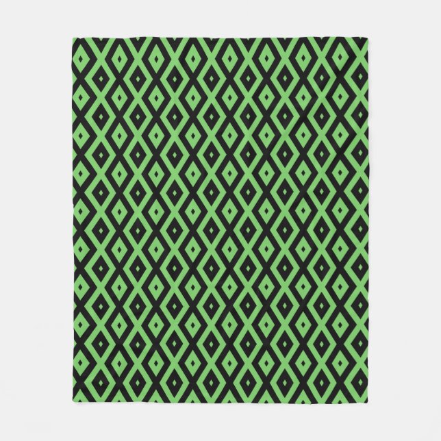 Cobertor De Velo Lime green and black diamond pattern (Frente)