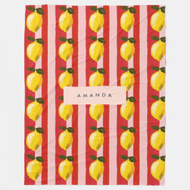 Cobertor De Velo Limões amarelo-limão personalizados