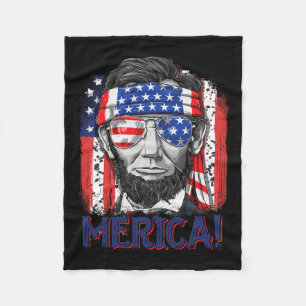 Cobertor De Velo Lincoln 4 De Julho Merica Men Women American Flag