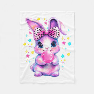 Cobertor De Velo Linda Coquete Laço Tinta Coelho Páscoa Bunny Menin
