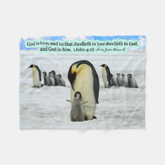 Cobertor De Velo Linda Escritura Penguin 1 John 4:16